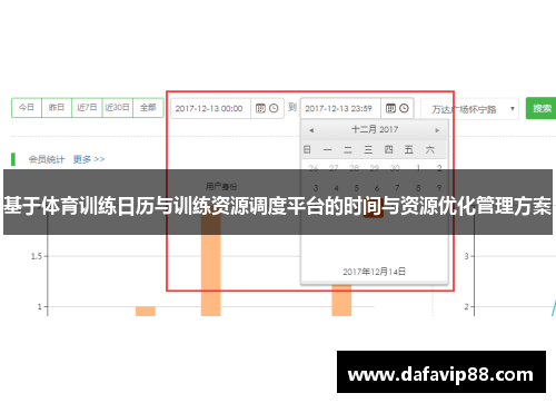 基于体育训练日历与训练资源调度平台的时间与资源优化管理方案